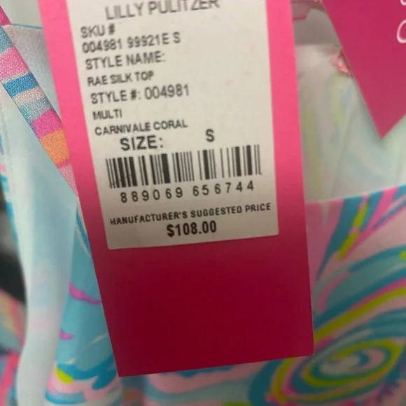 NWT Lilly Pulitzer silk top - Picture 4 of 4